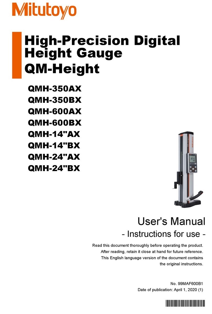 Mitutoyo QM-Height QMH-350AX user manual