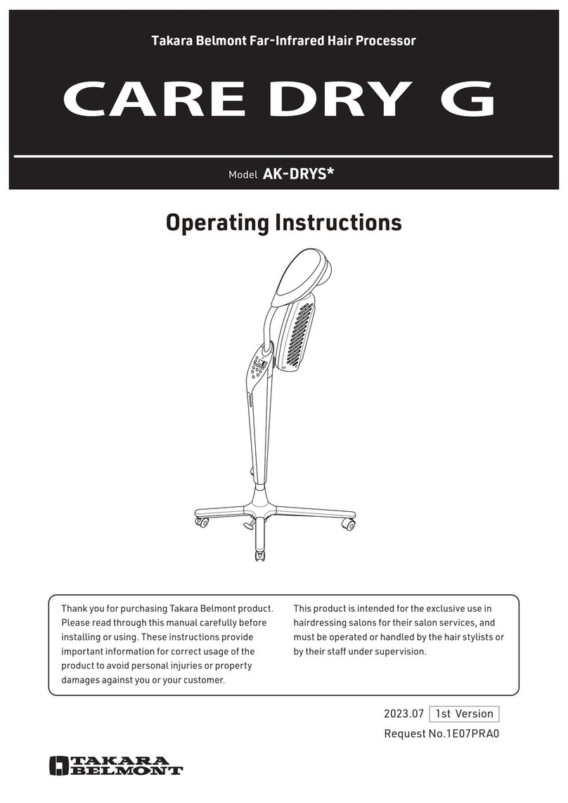 Takara Belmont CARE DRY G operating instructions