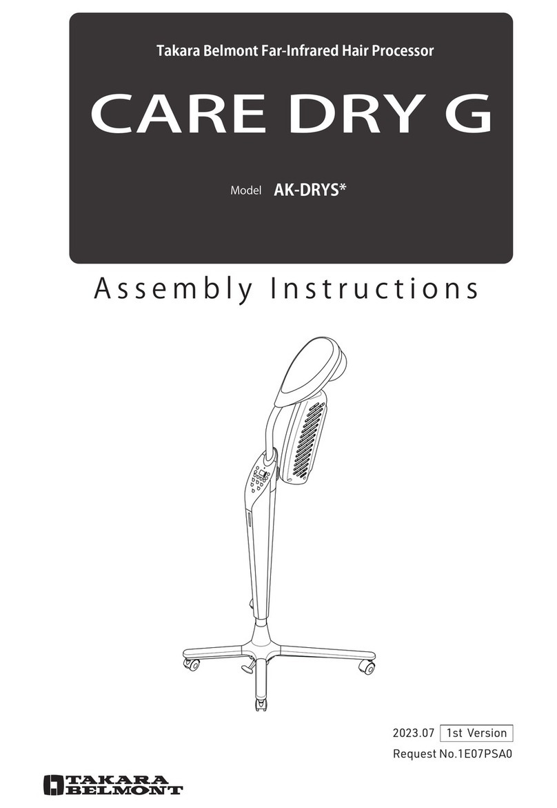 Takara Belmont CARE DRY G Assembly instructions Takara Belmont CARE DRY G Assembly instructions