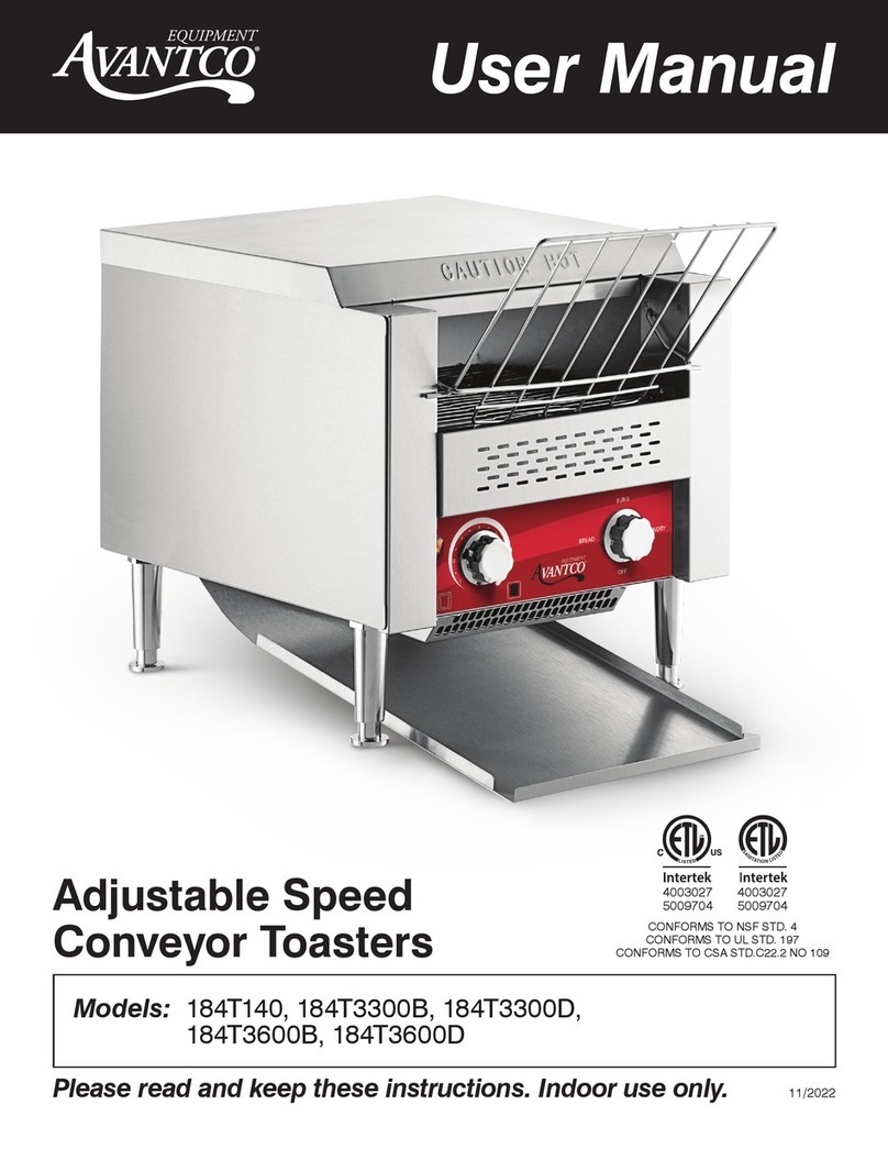 Avantco 184T140 user manual