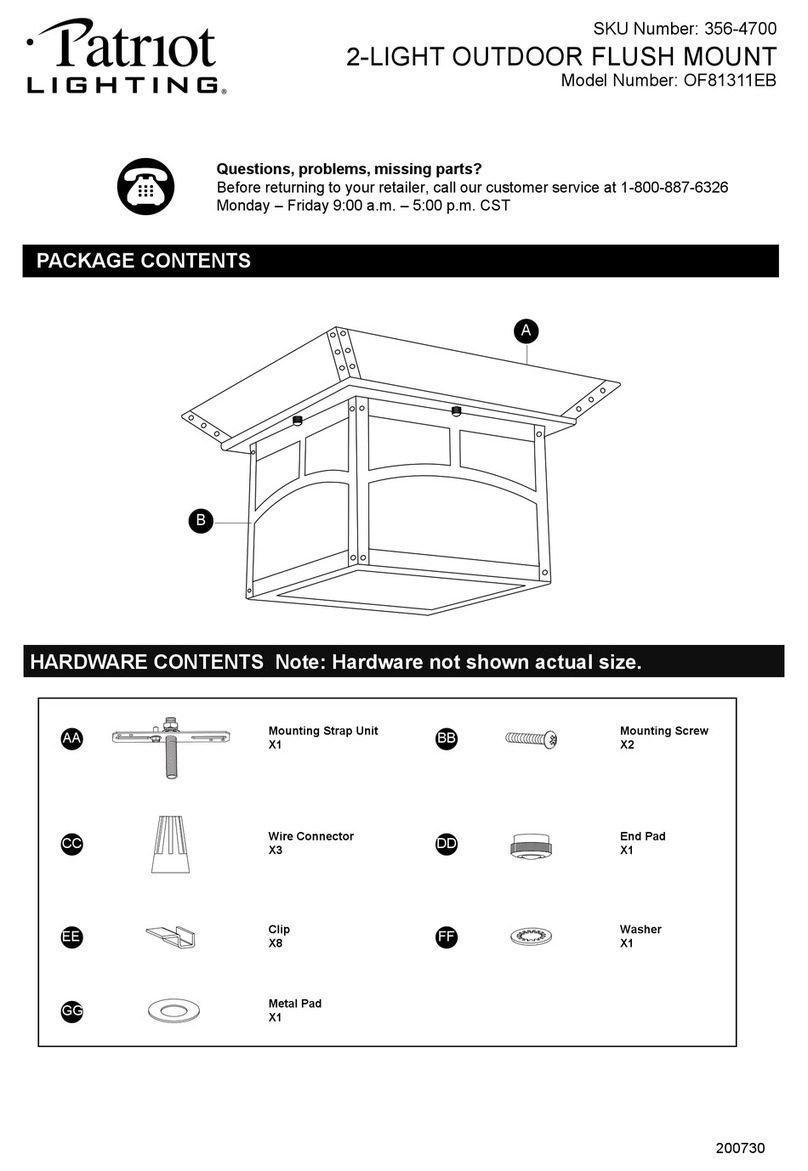 Patriot Lighting OF81311EB manual