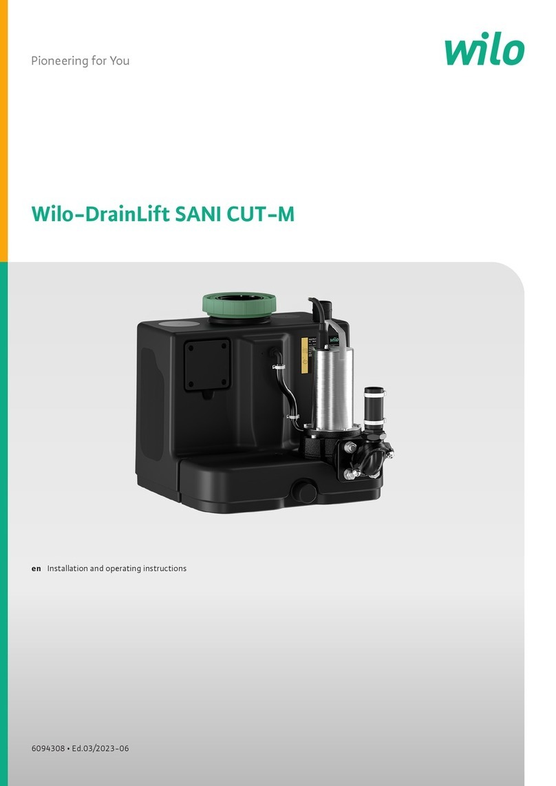 Wilo DrainLift SANI CUT-M Installation and operating instructions