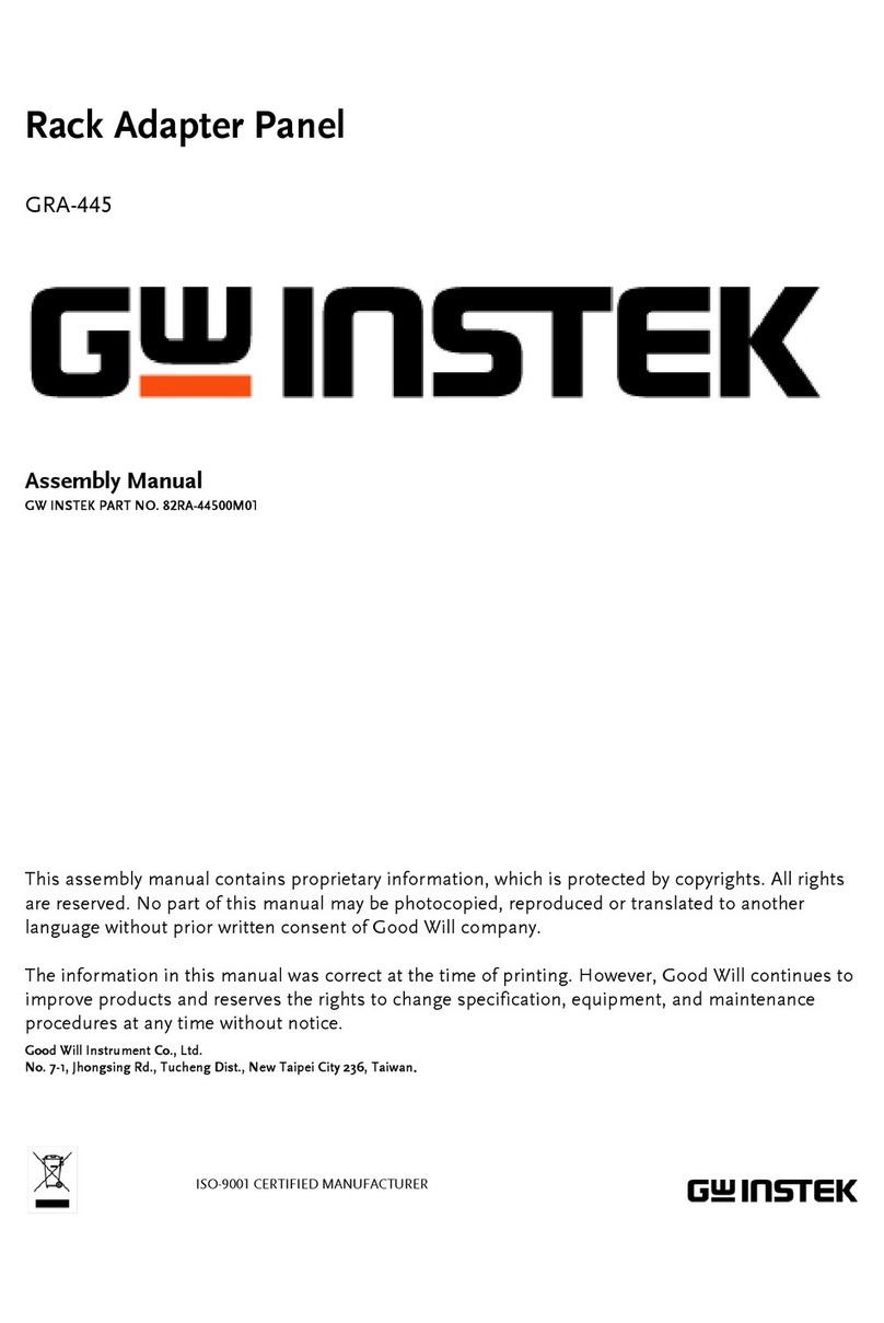 GW Instek GRA-445 Assembly manual