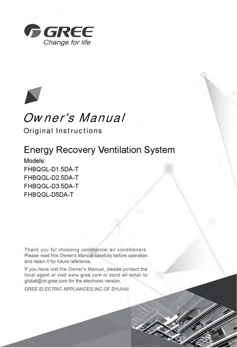 Gree FHBQGL-D1.5DA-T owner's manual Gree FHBQGL-D1.5DA-T owner's manual