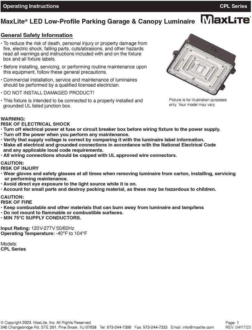 MaxLite CPL Series User manual