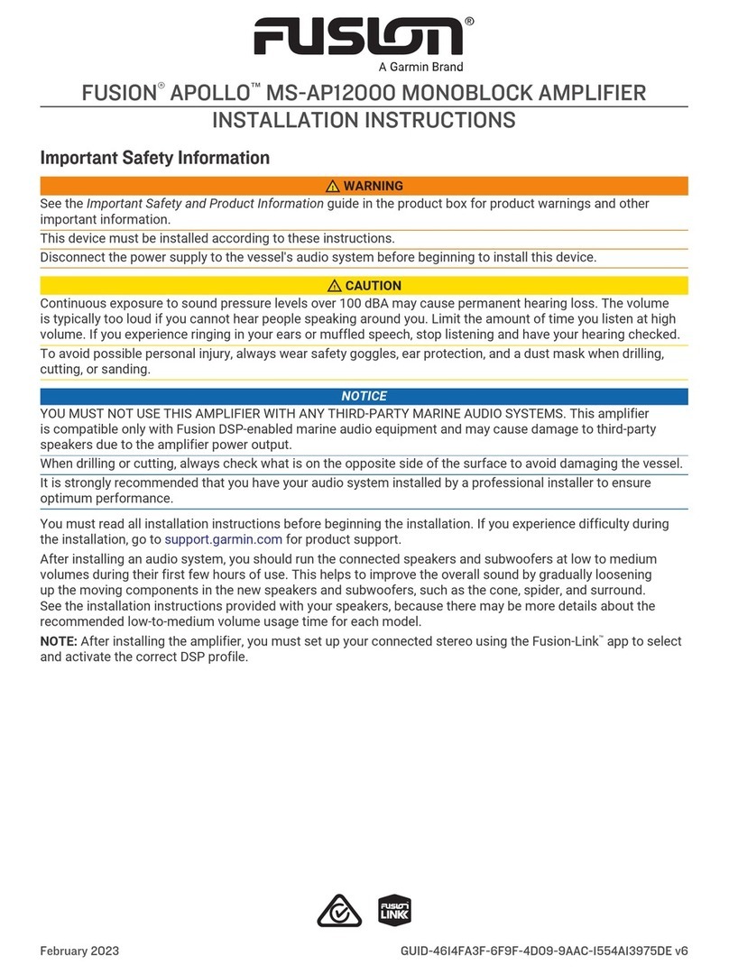 Garmin Fusion Apollo MS-AP12000 User manual