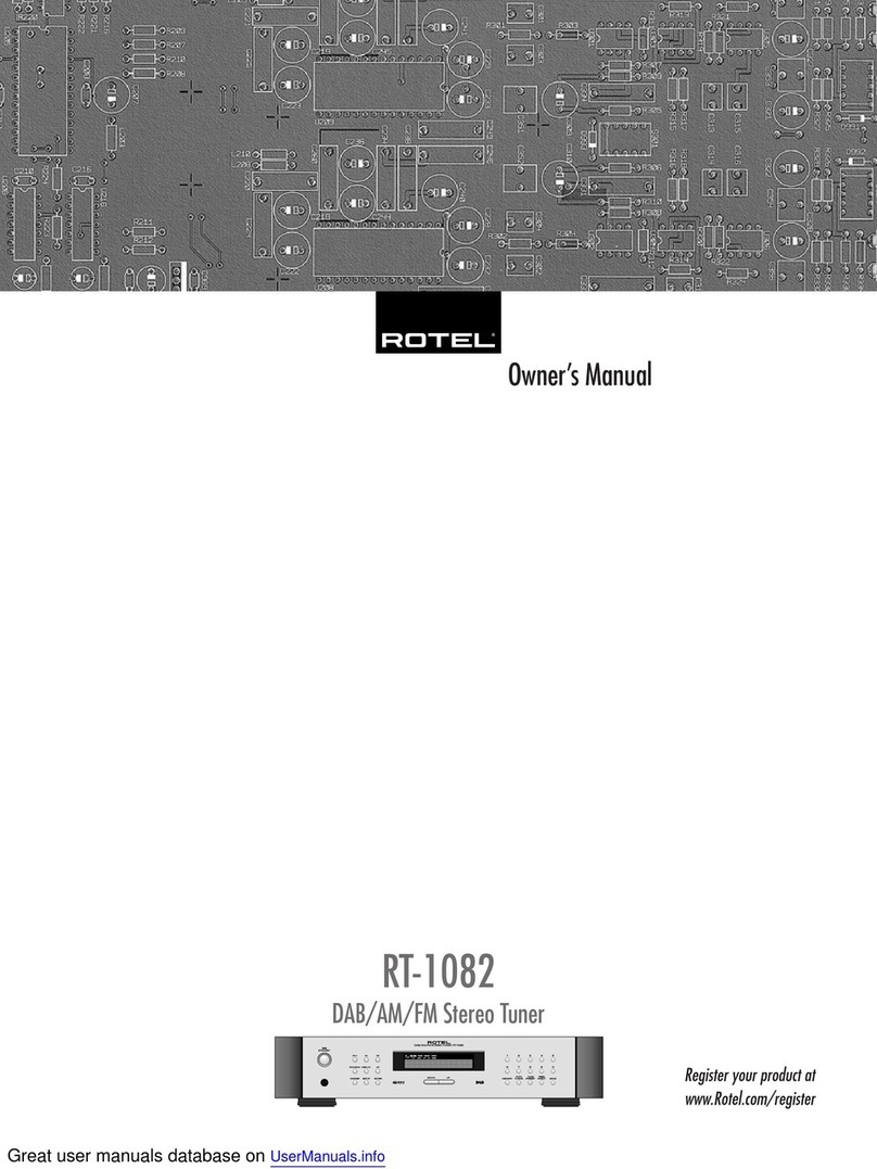 Rotel RT-1082 owner's manual