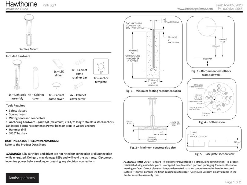 Landscape Forms Hawthorne User manual