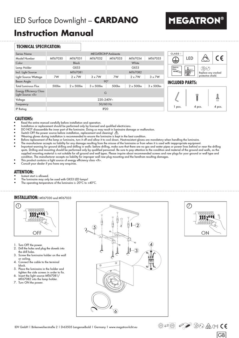 Megatron CARDANO MT67030 instruction manual