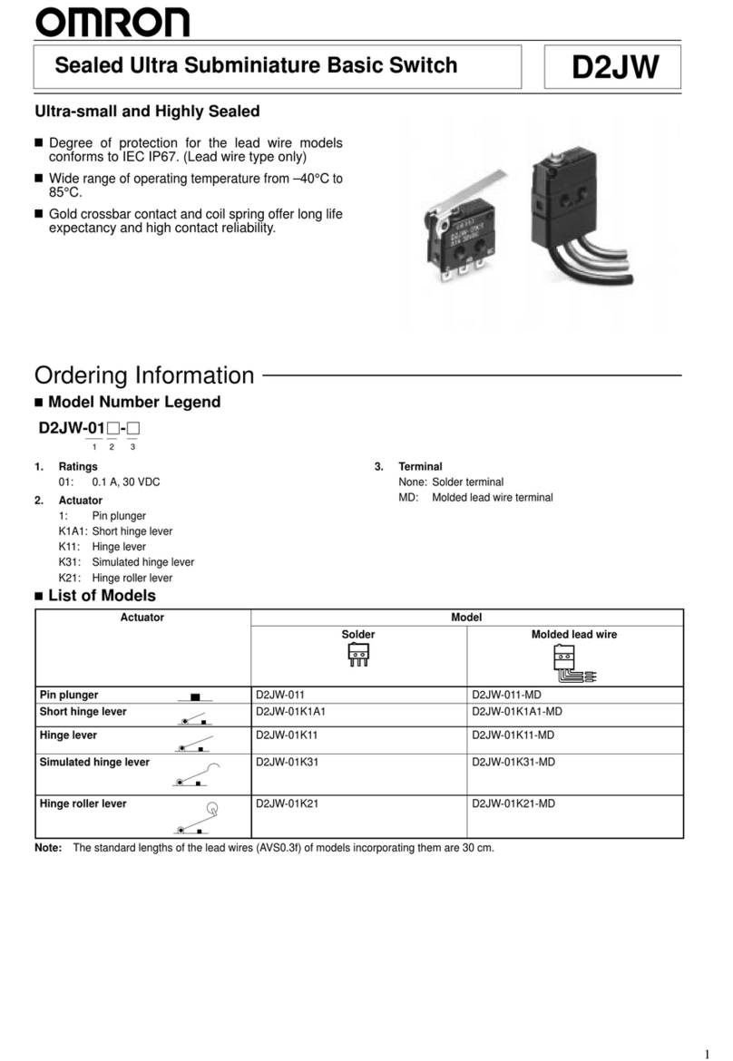 Omron D2JW-011 User manual