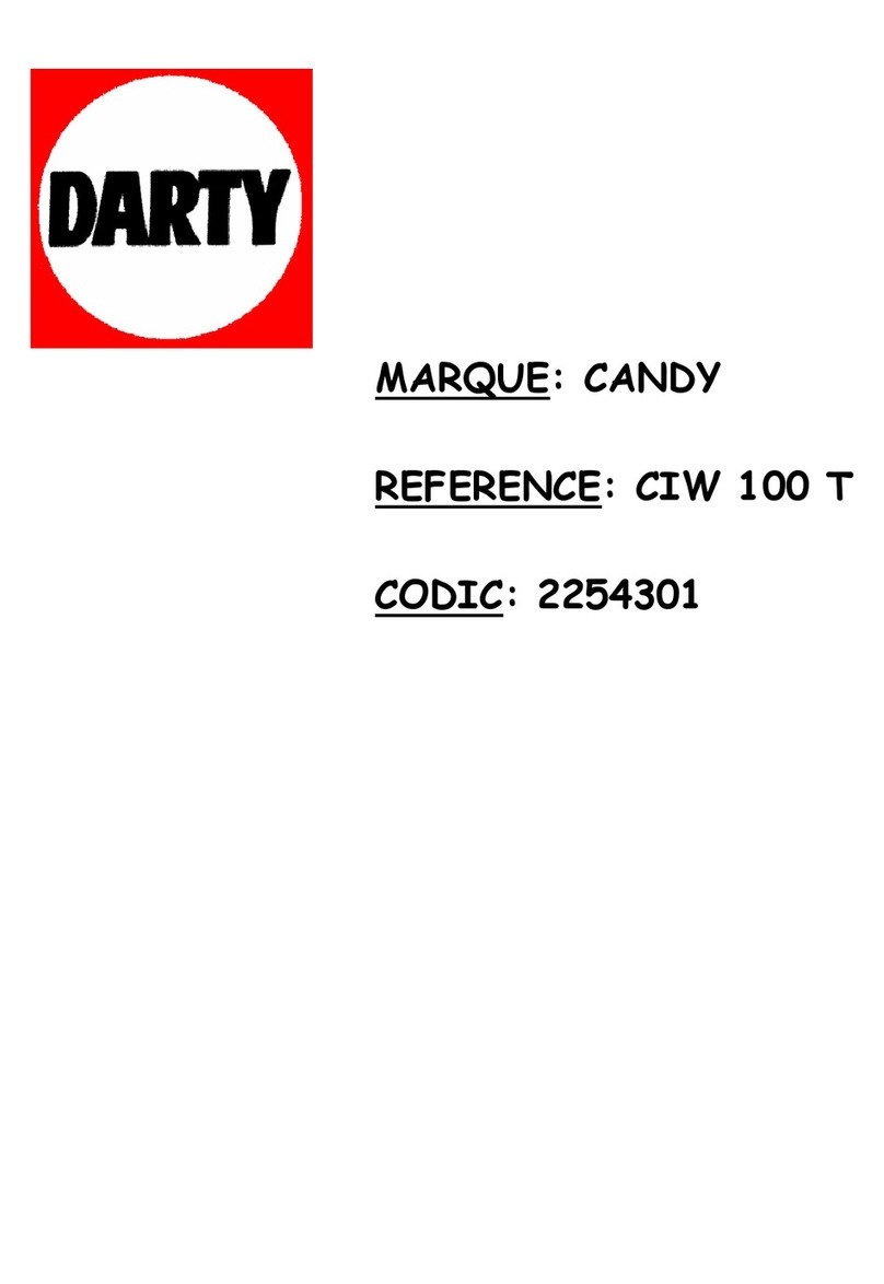Candy CIW 100 T User manual Candy CIW 100 T User manual