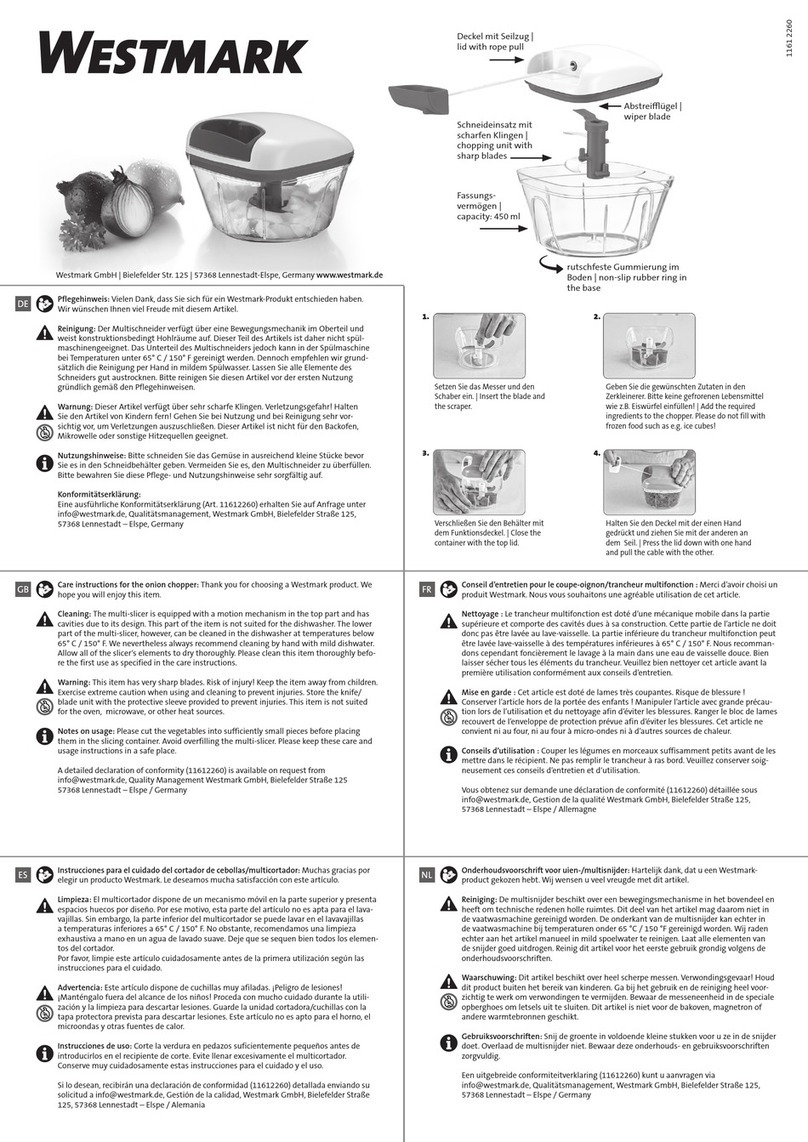 Westmark 11612260 quick start guide