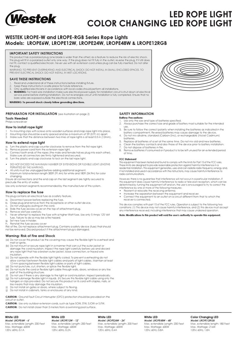 AmerTac Westek LROPE-W Series quick start guide