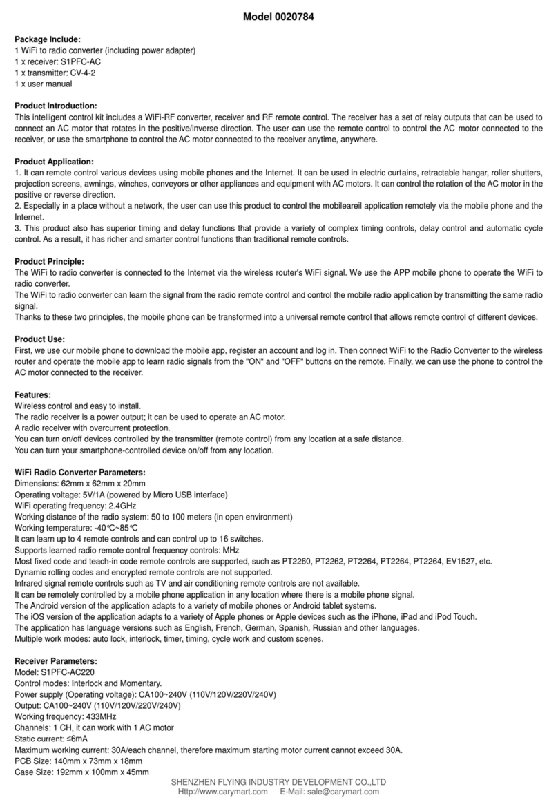 CaryMart 0020784 User manual