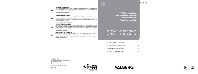 VALBERG CNF 327 E X742C User manual