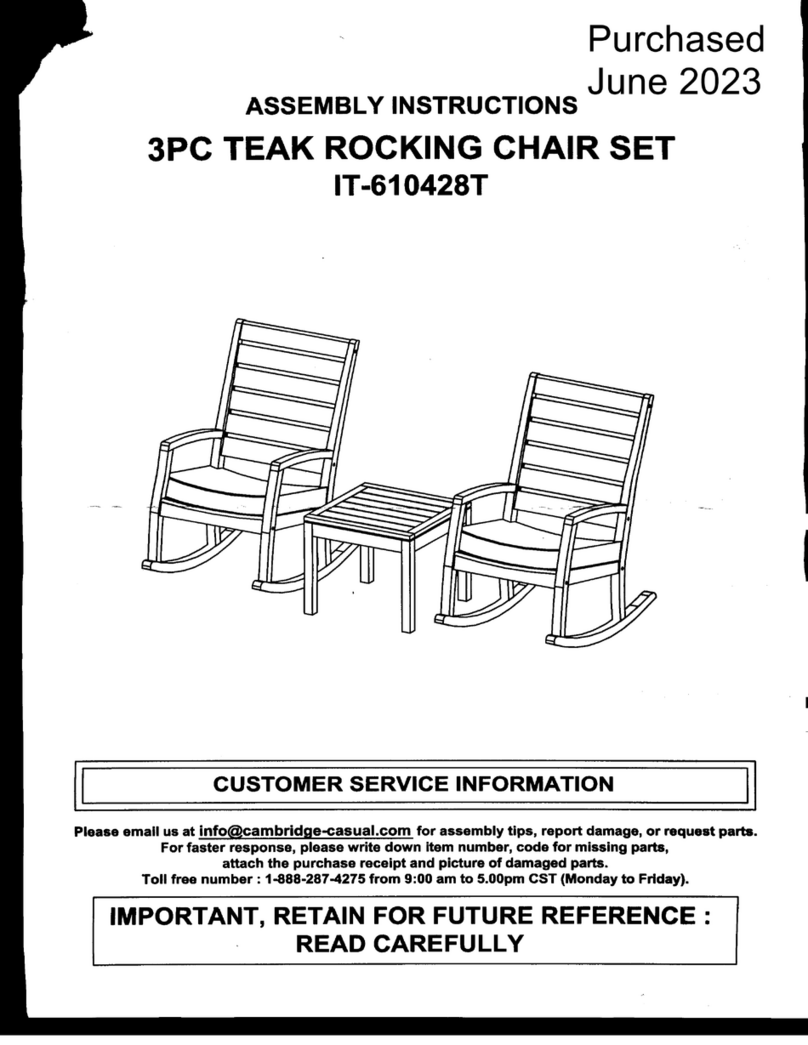 Cambridge Casual IT-610428T User manual