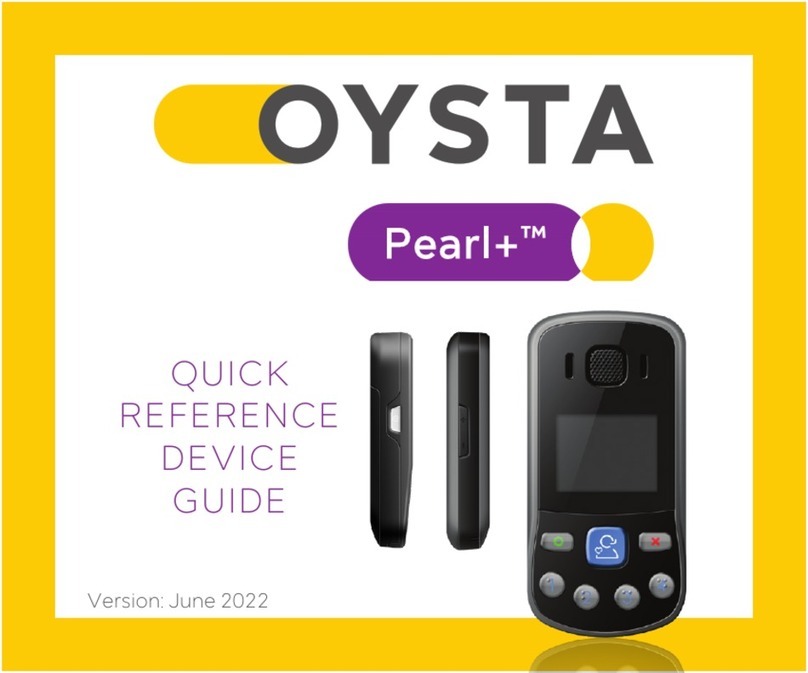 OYSTA Pearl+ Quick reference guide