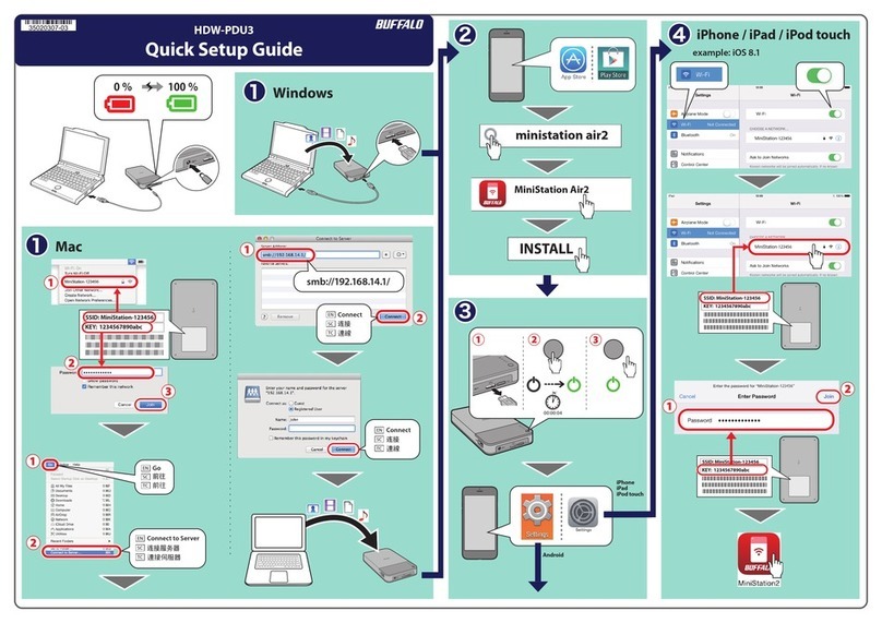 Buffalo HDW-PDU3 MiniStation Air Quick setup guide