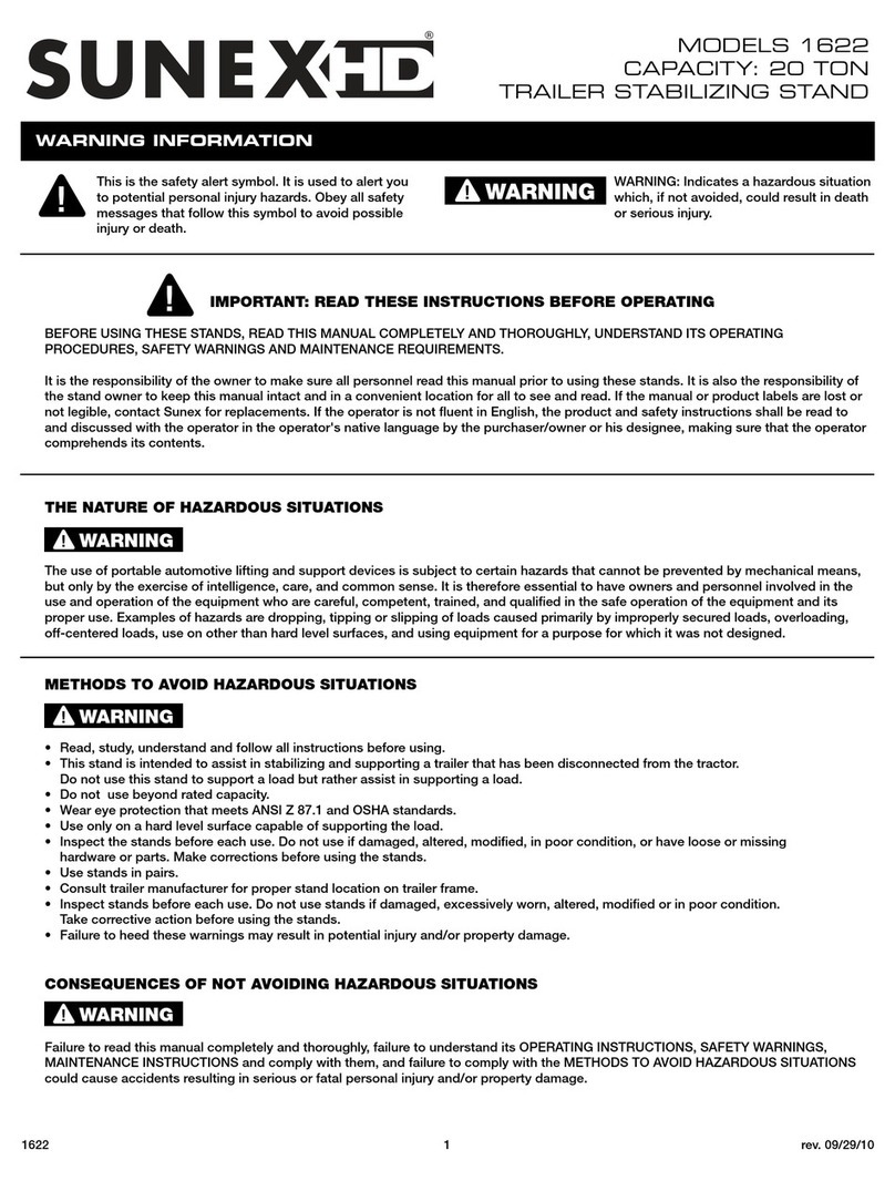 Sunex HD 1622 manual