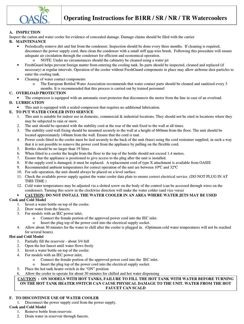 Oasis B1RR operating instructions
