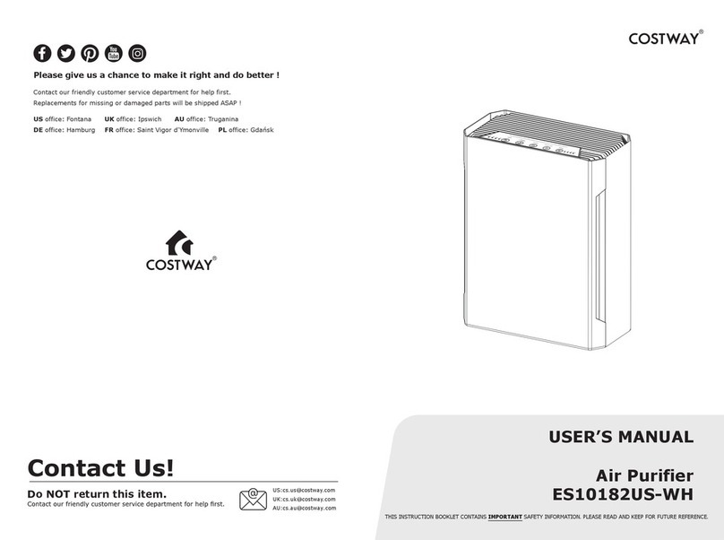 Costway ES10182US-WH user manual