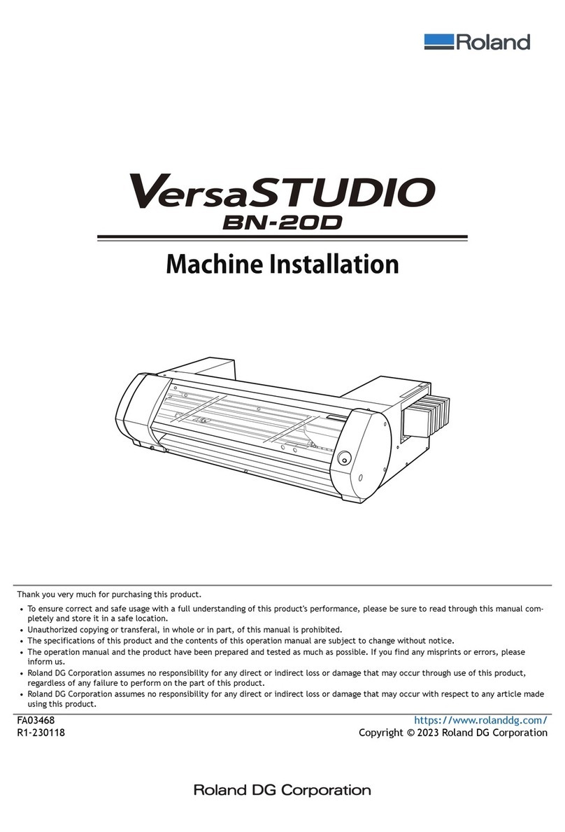 Roland VersaSTUDIO BN-20D User manual