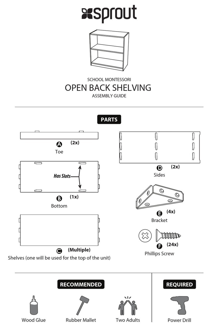 Sprout OPEN BACK SHELVING Assembly guide