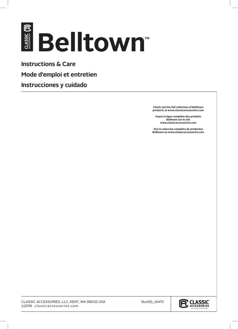Classic Accessories Belltown Instructions & Care