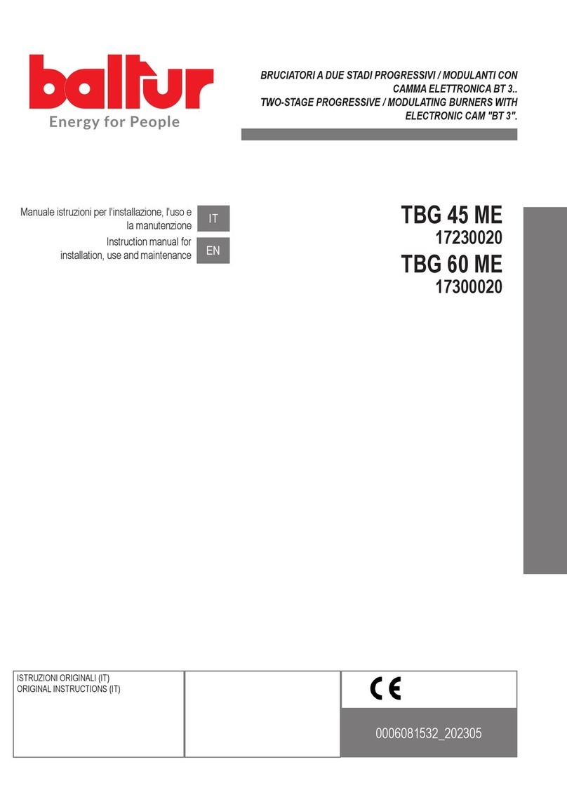 baltur TBG 45 ME Instruction manual for installation, use and maintenance