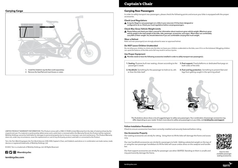 Tern Captain's Chair User manual Tern Captain's Chair User manual
