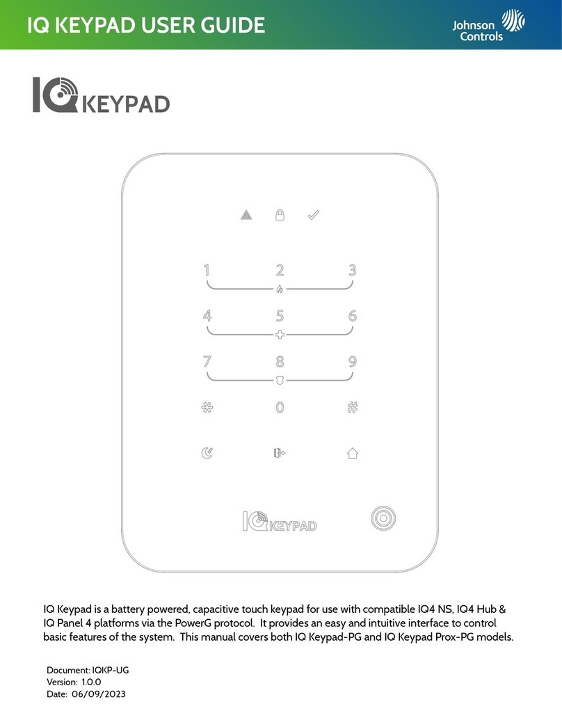 Johnson Controls IQ KEYPAD user guide