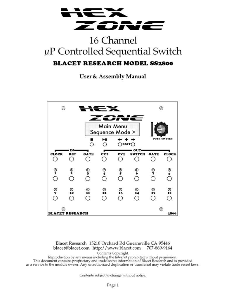 Blacet Research HEX ZONE User & Assembly Manual