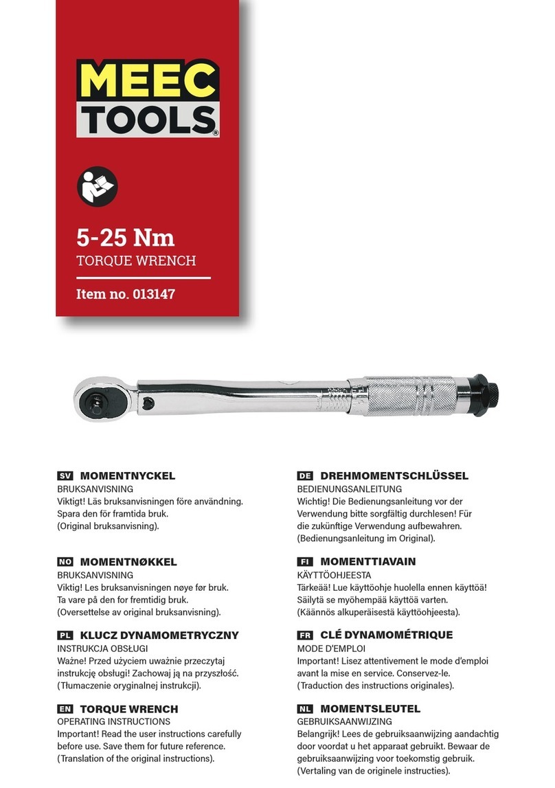 Meec tools 013147 operating instructions