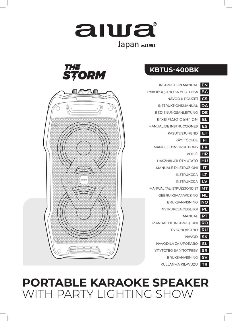 Aiwa THE STORM KBTUS-400BK instruction manual