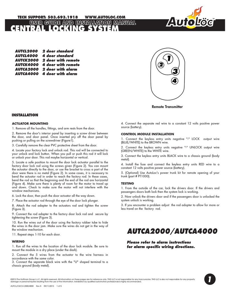 AutoLoc AU7CL2000 Instruction Manual