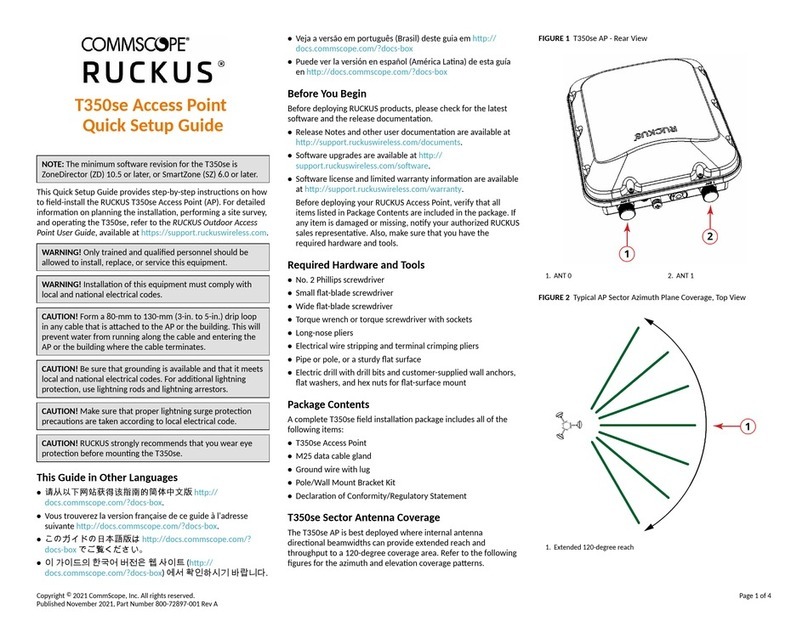 CommScope RUCKUS T350se User manual