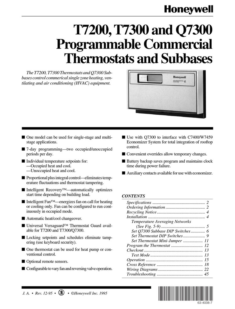 Honeywell T7200 User manual