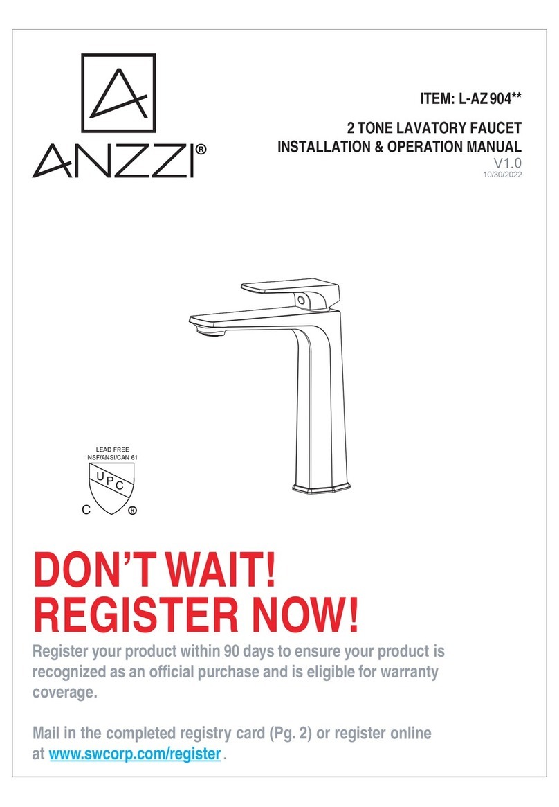 Anzzi L-AZ 904 Series User manual Anzzi L-AZ 904 Series User manual