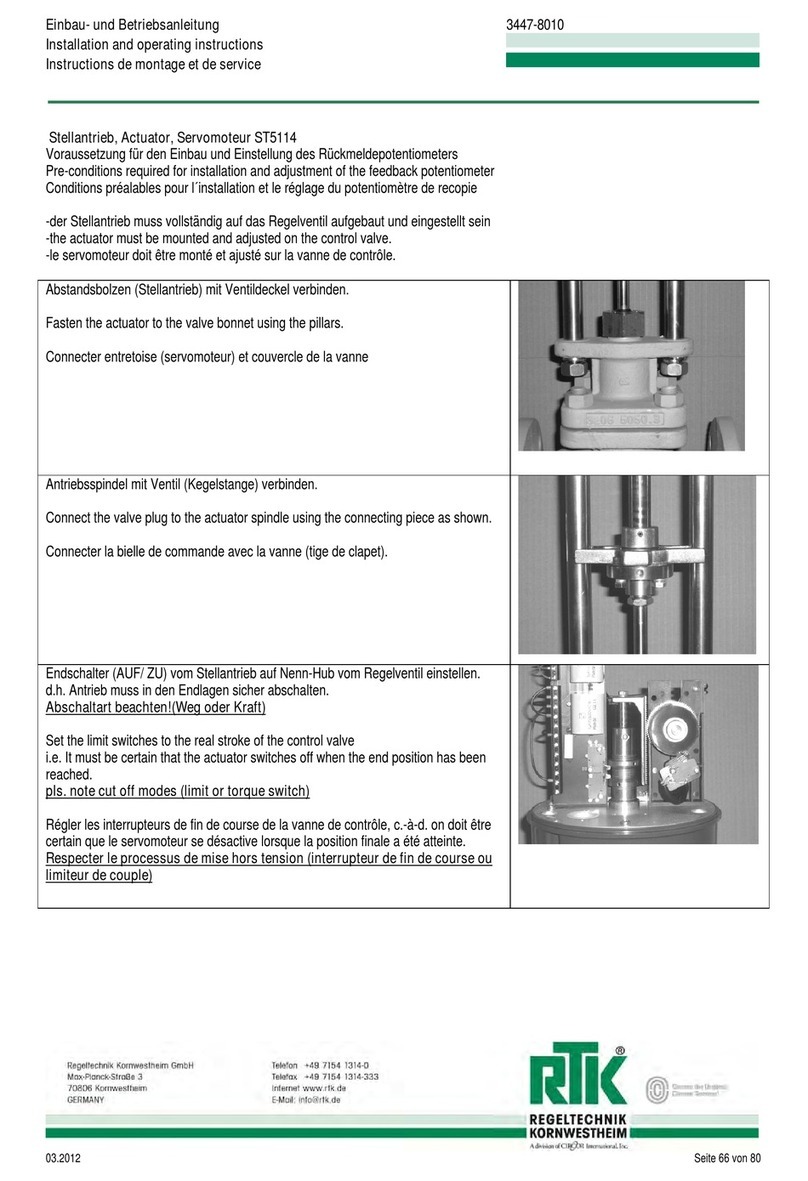 RTK 3447-8010 Installation and operating instructions RTK 3447-8010 Installation and operating instructions