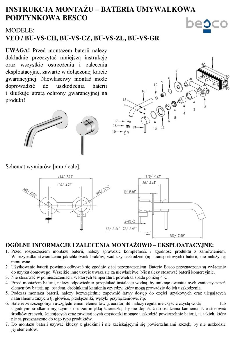 Besco VEO BU-VS-CH installation manual Besco VEO BU-VS-CH installation manual
