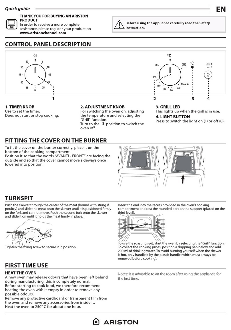 Ariston GA3 124 IX A1 quick guide