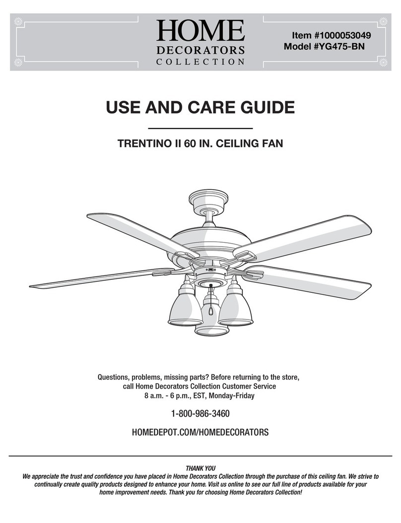 Home Decorators Collection TRENTINO II YG475-BN Use and care guide Home Decorators Collection TRENTINO II YG475-BN Use and care guide