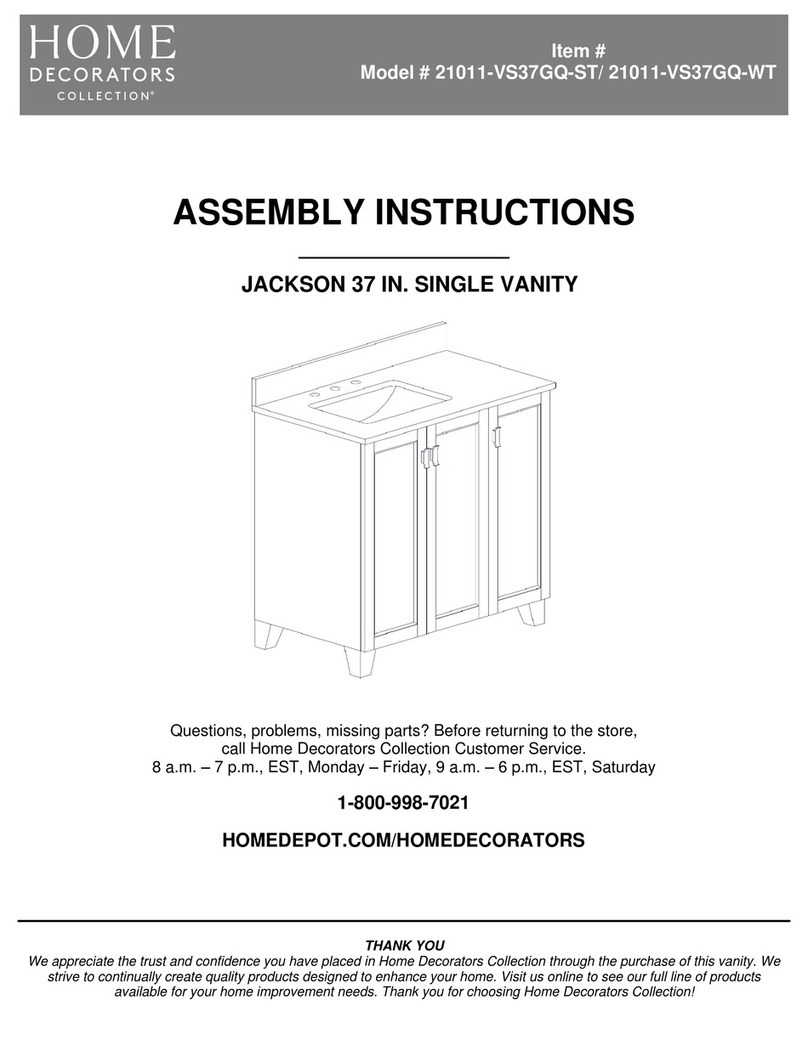 Home Decorators Collection JACKSON 21011-VS37GQ-ST Assembly instructions