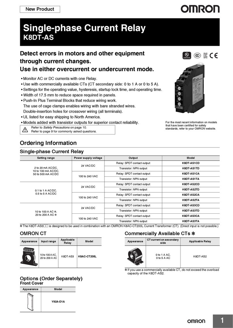 Omron K8DT-AS3 Operation instructions