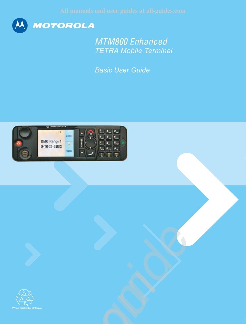 Motorola TETRA MTM800 User manual