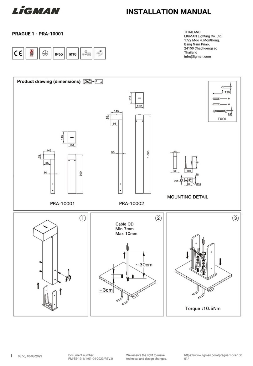 LIGMAN PRA-10001 installation manual