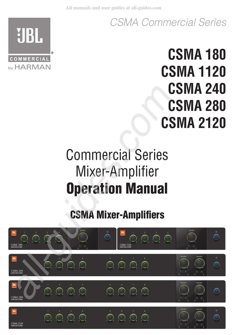 Harman JBL CSMA 180 User manual
