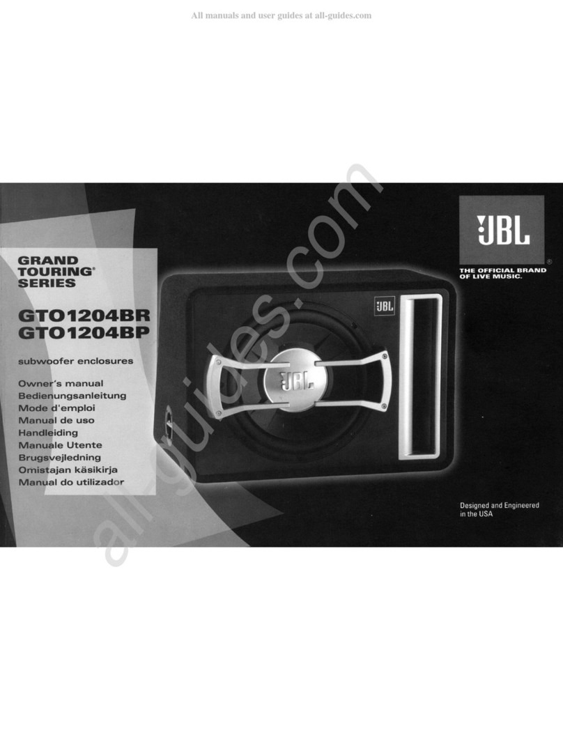 JBL Grand touring series owner's manual JBL Grand touring series owner's manual