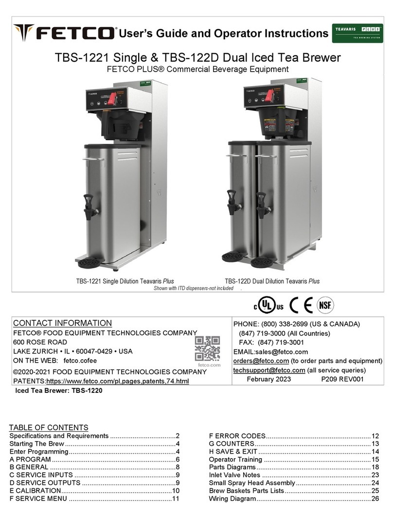 Fetco PLUS TBS-122D Specifications
