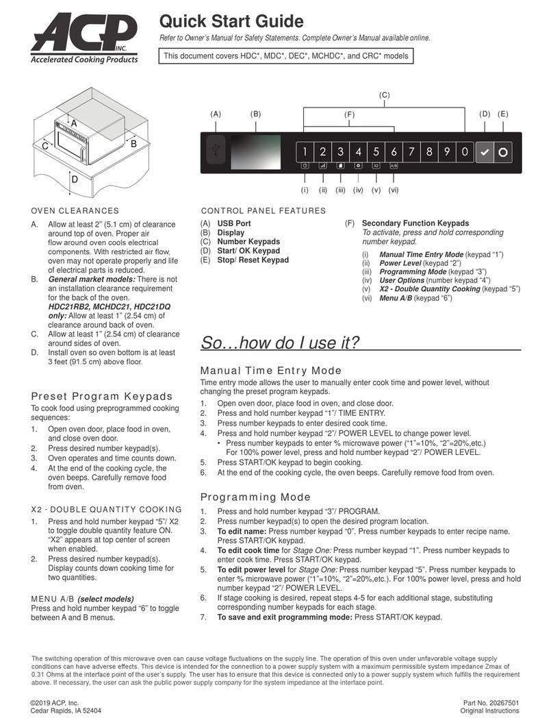 ACP HDC21RB2 User manual